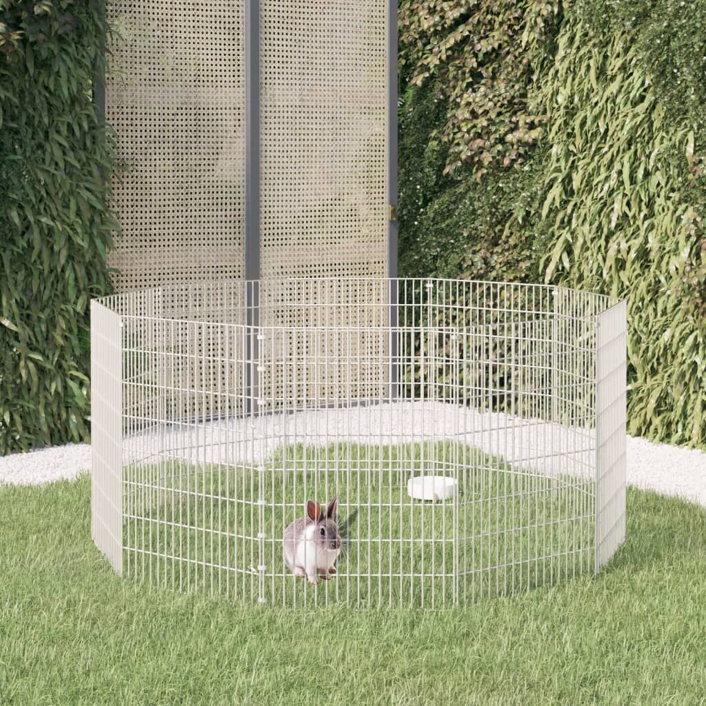 Vidaxl Recinto Animales Corral 10 Paneles Hierro Galvanizado 54x80 Cm_1