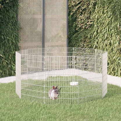 Vidaxl Recinto Animales Corral 10 Paneles Hierro Galvanizado 54x80 Cm_1