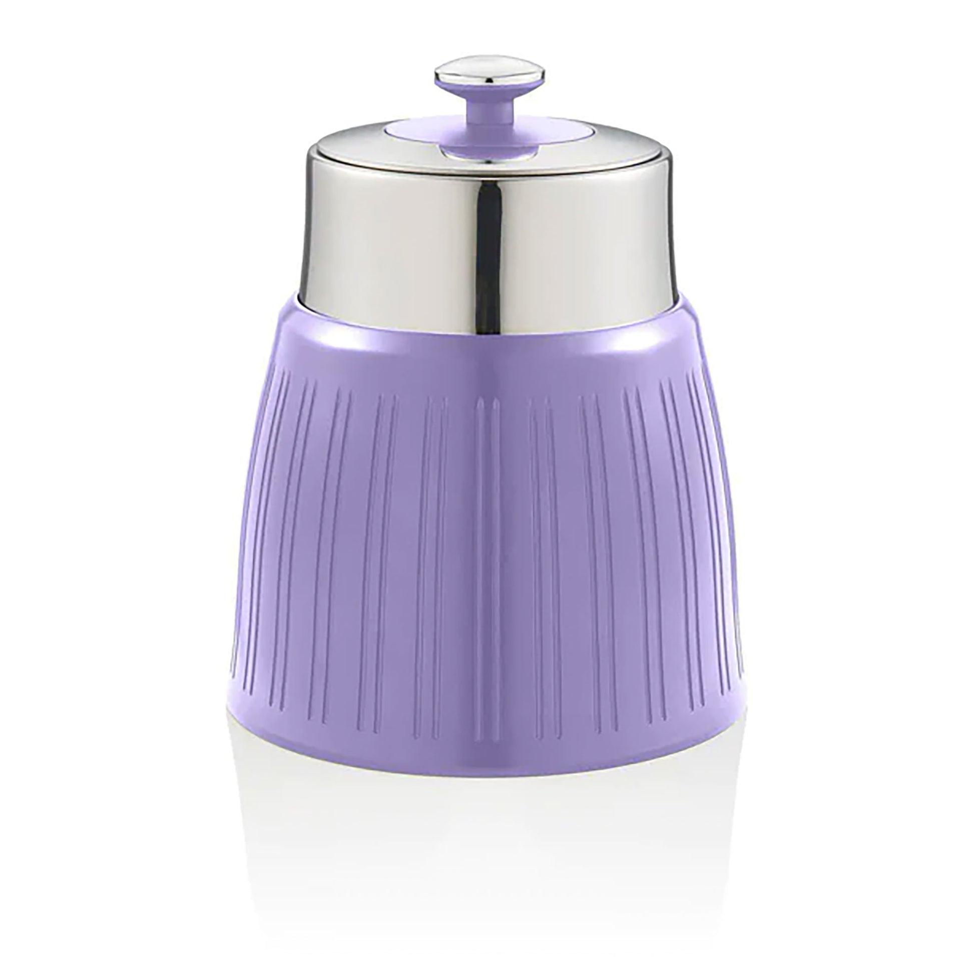 Set 3 Botes Cocina Almacenaje 1,2 L, Plástico Y Acero Inox, Especias, Té ,café, Retro, Vintage Swan Swka1024purn, Morado_2