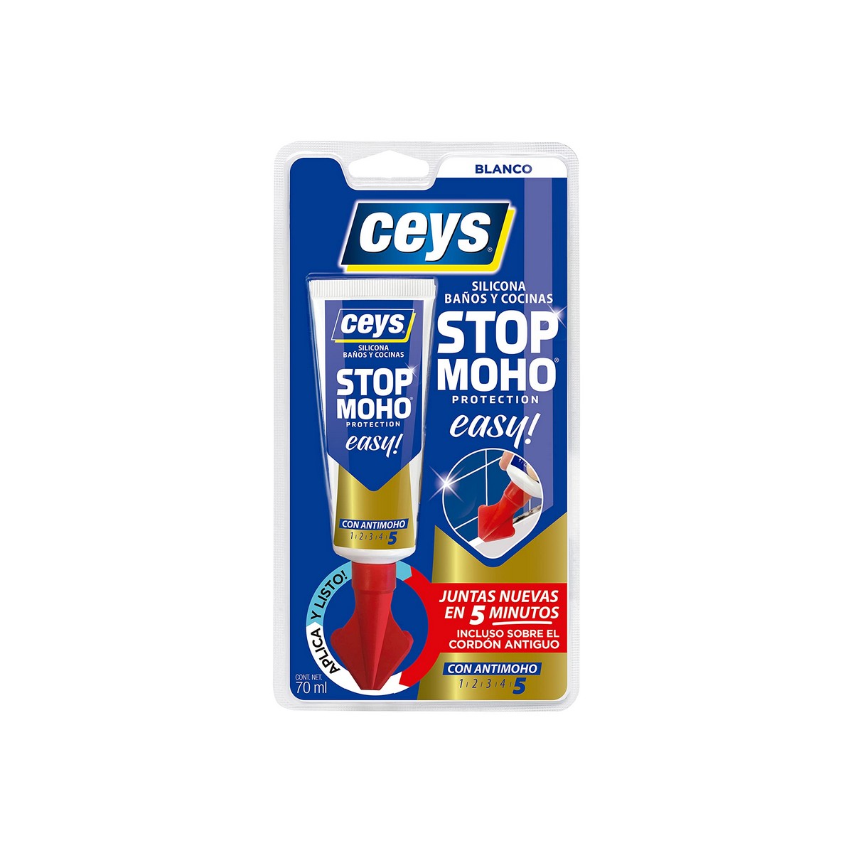Sellador Ceys Stop Moho Easy! Blanco Silicona 70 Ml / Vetonek_0