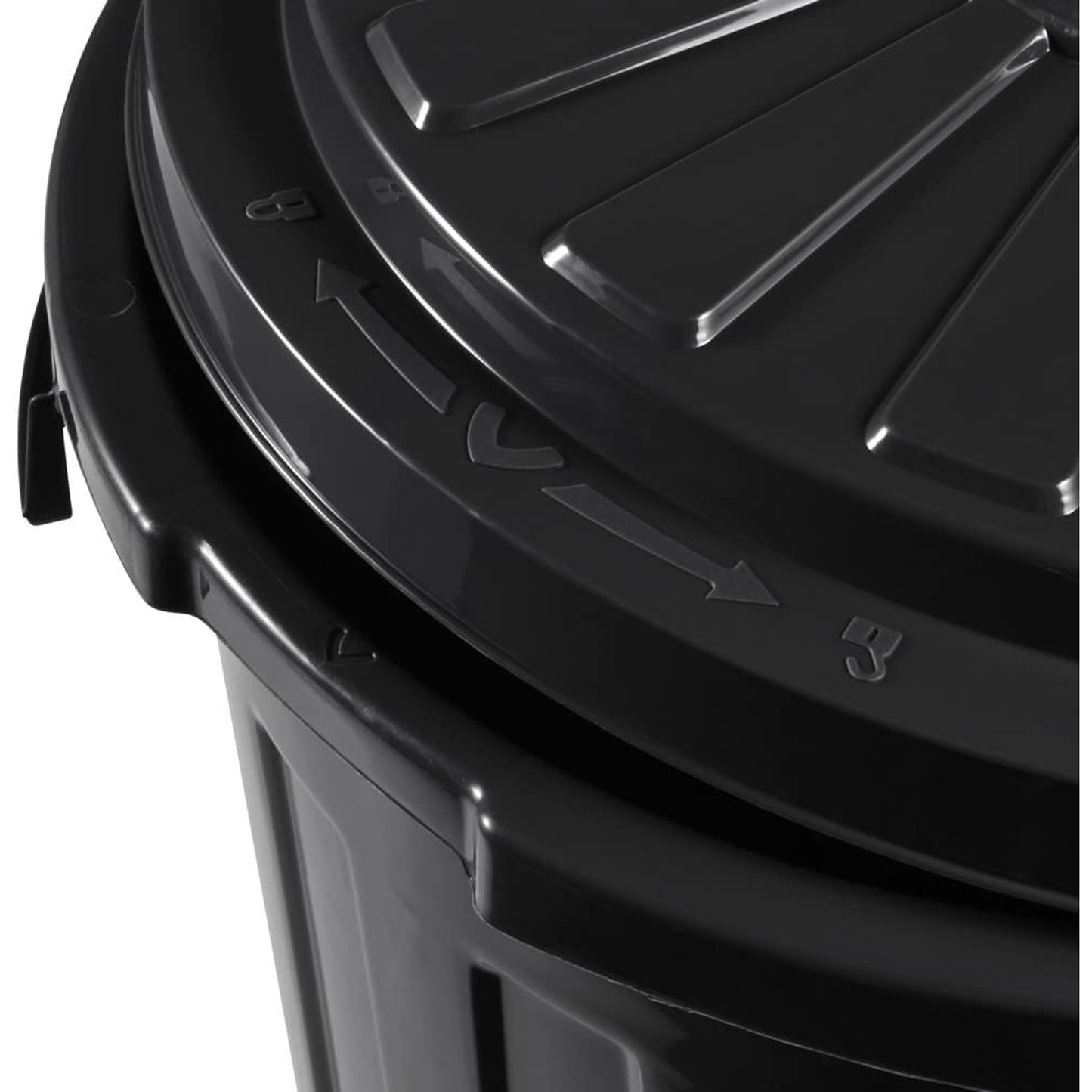 Cubo De Basura / Papelera Polivalente Con Tapa Cerrable, Grande, Plástico Resistente (pp), 23 L, Mats, Grafito