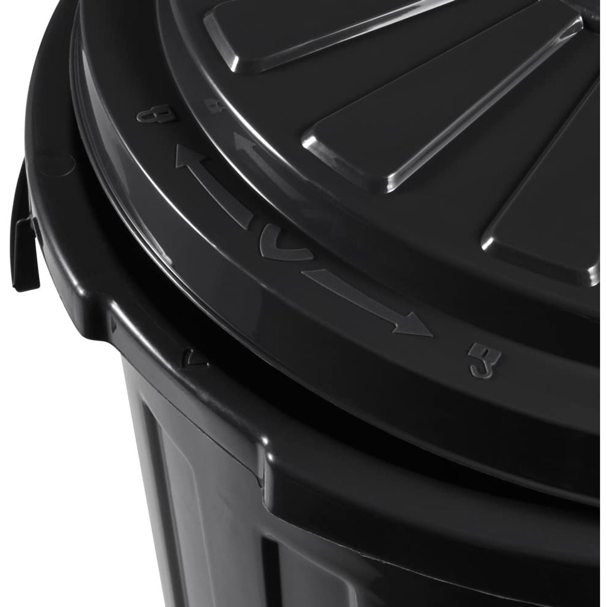 Cubo De Basura / Papelera Polivalente Con Tapa Cerrable, Grande, Plástico Resistente (pp), 23 L, Mats, Grafito