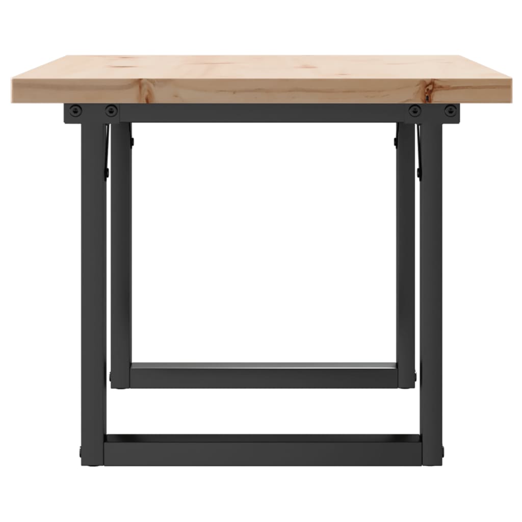 Mesa De Centro Marco O Madera Maciza Pino Y Acero 80x50x40,5 Cm_3