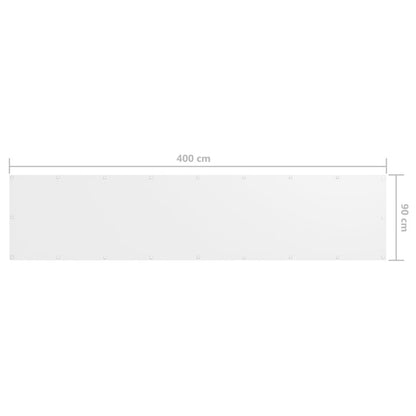 Vidaxl Toldo Para Balcón Tela Oxford Blanco 90x400 Cm_2