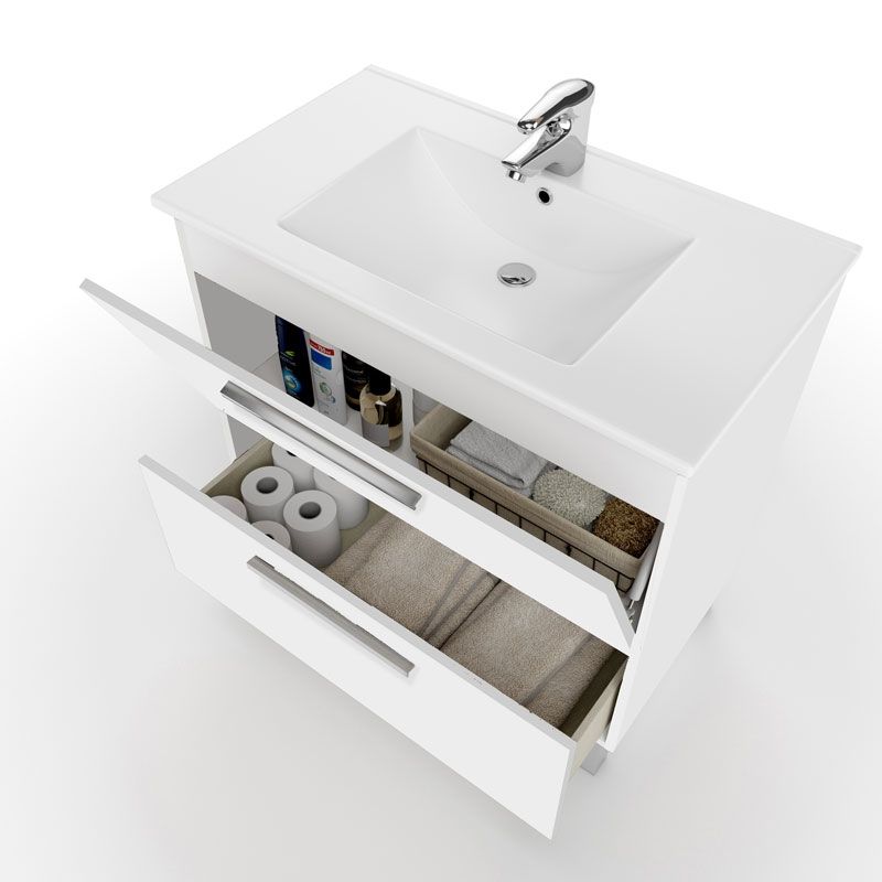 Mueble De Baño Urban Melamina, Blanco, 80 X 80 X 46cm_1