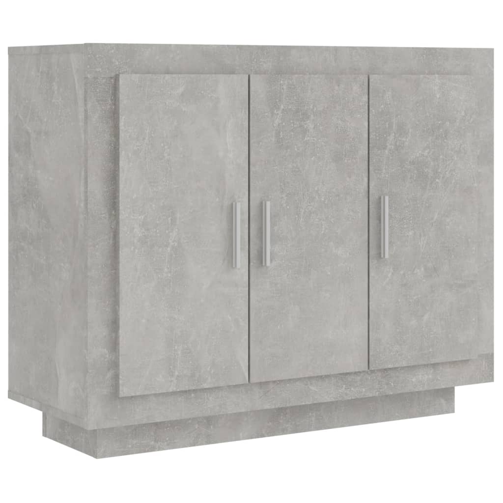 Aparador De Madera Contrachapada Gris Hormigón 92x35x75 Cm / Vetonek_5