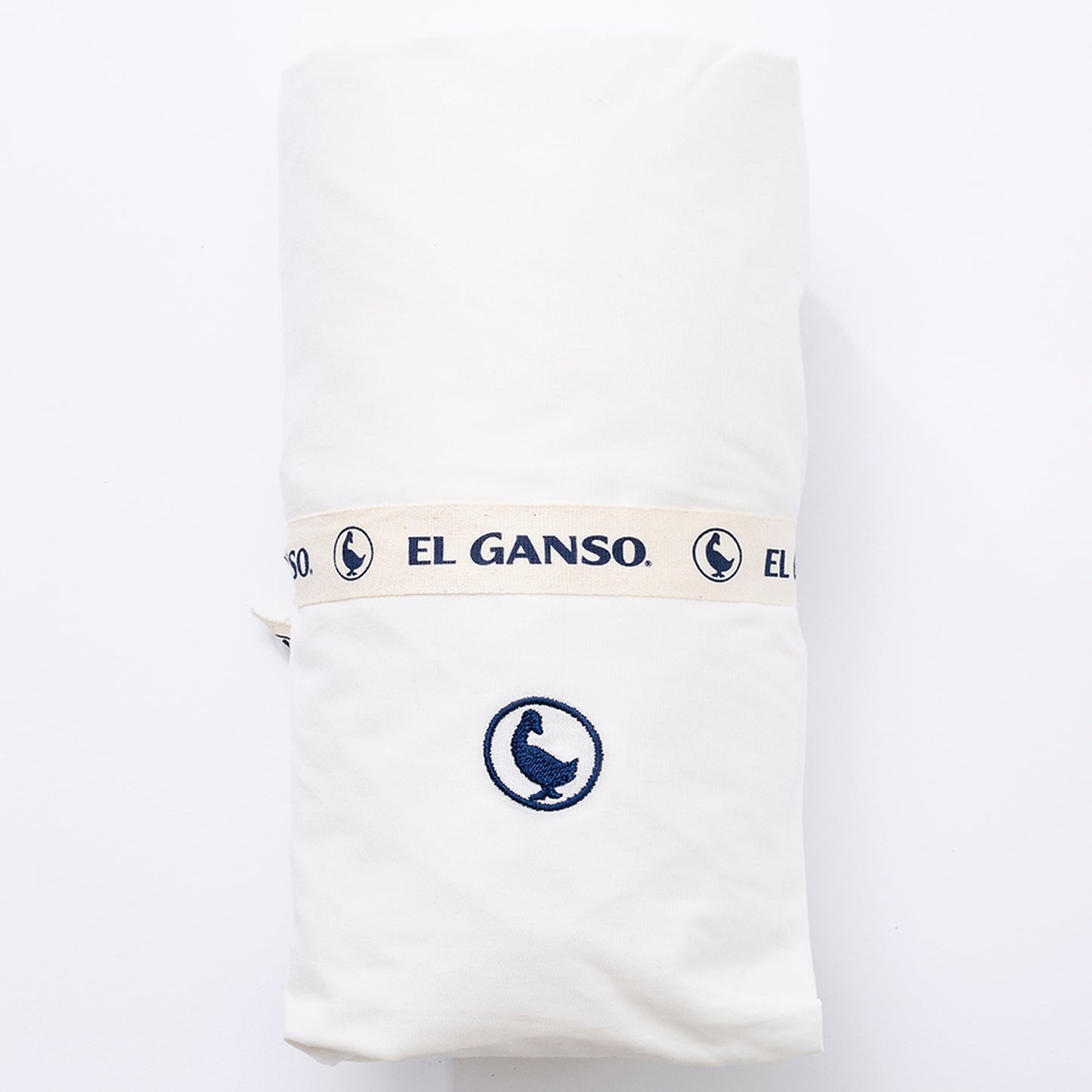 Sábana Bajera 90x200cm Blanca 100% Algodón 180tc. Elegancia Con Logo Bordado.