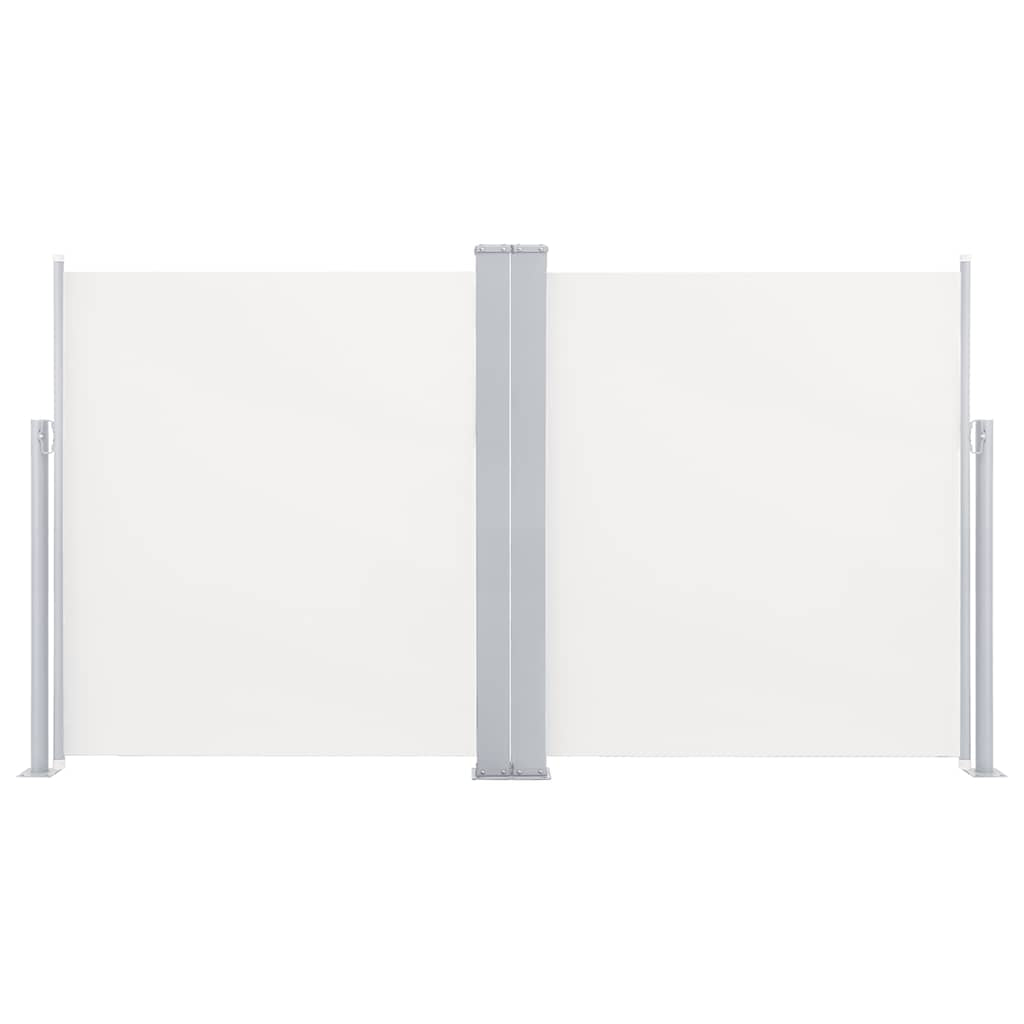Vidaxl Toldo Lateral Doble Retráctil De Jardín Color Crema 170x600 Cm_0
