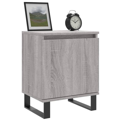 Mesita De Noche Madera De Ingeniería Gris Sonoma 40x30x50 Cm_1