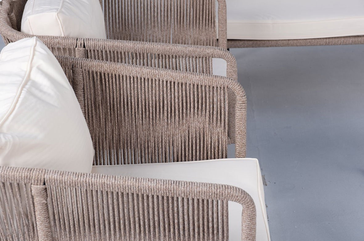Muebles De Jardín Conjuntos De Sofá Melbourne Deluxe 8 Plazas Cuerda Y Madera Beige Kiefergarden_2