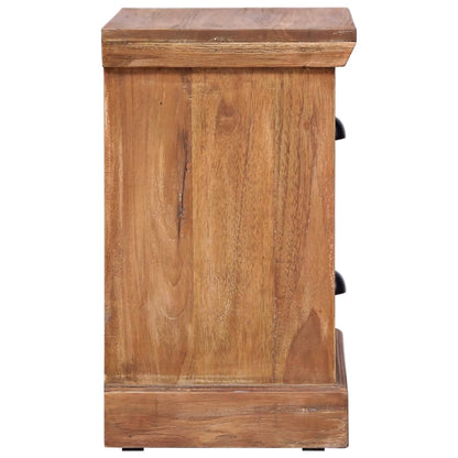 Mesita De Noche Madera De Teca Maciza 40x30x50 Cm_2