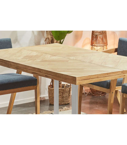 Mesa Rectangular Fija Spike Acabado Roble Nordish/blanco, 76cm(alto) 150cm(ancho) 90cm(largo)_2