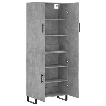 Aparador Alto Madera Contrachapada Gris Hormigón 69,5x34x180 Cm_3