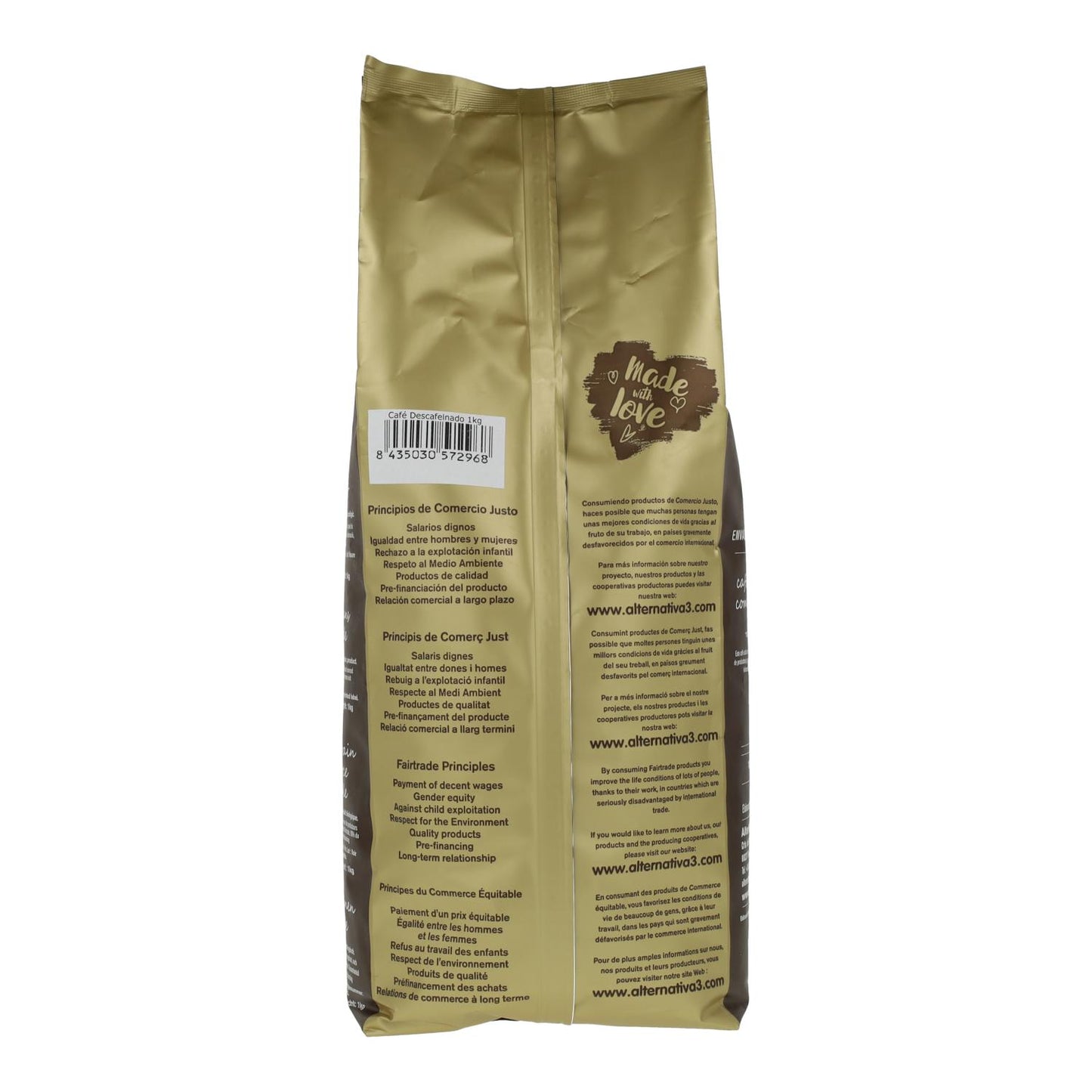 Café Descafeinado en Grano BIO Alternativa3 1 kg