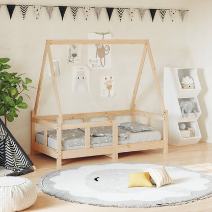 Vidaxl Estructura De Cama Para Niños Madera Maciza De Pino 70x140 Cm_1