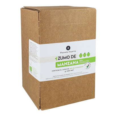 Zumo de Manzana 100% fruta exprimida Eco Planeta Huerto 3 L Bag in Box