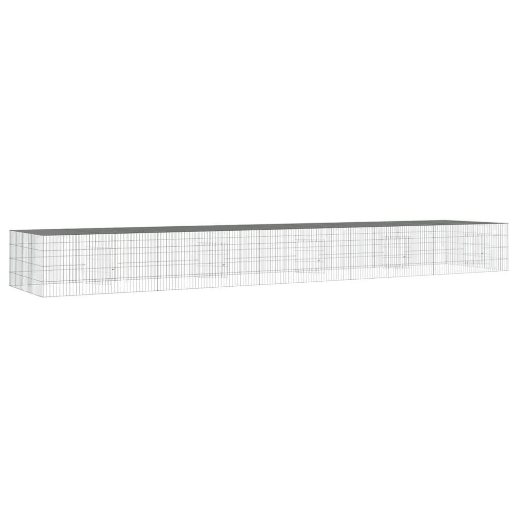 Vidaxl Jaula Para Conejos 5 Paneles Hierro Galvanizado 541x109x54 Cm_3
