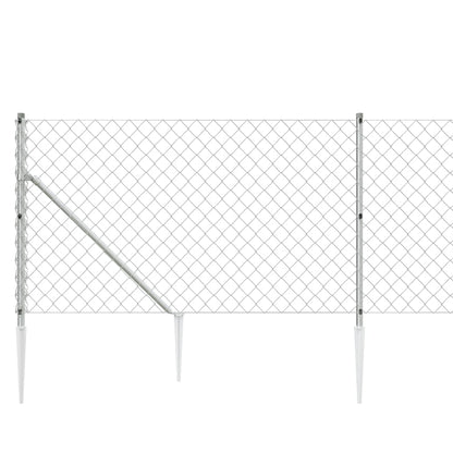 Cerca De Alambre Con Pinchos De Anclaje Plateado 0,8x25 M / Vetonek_4