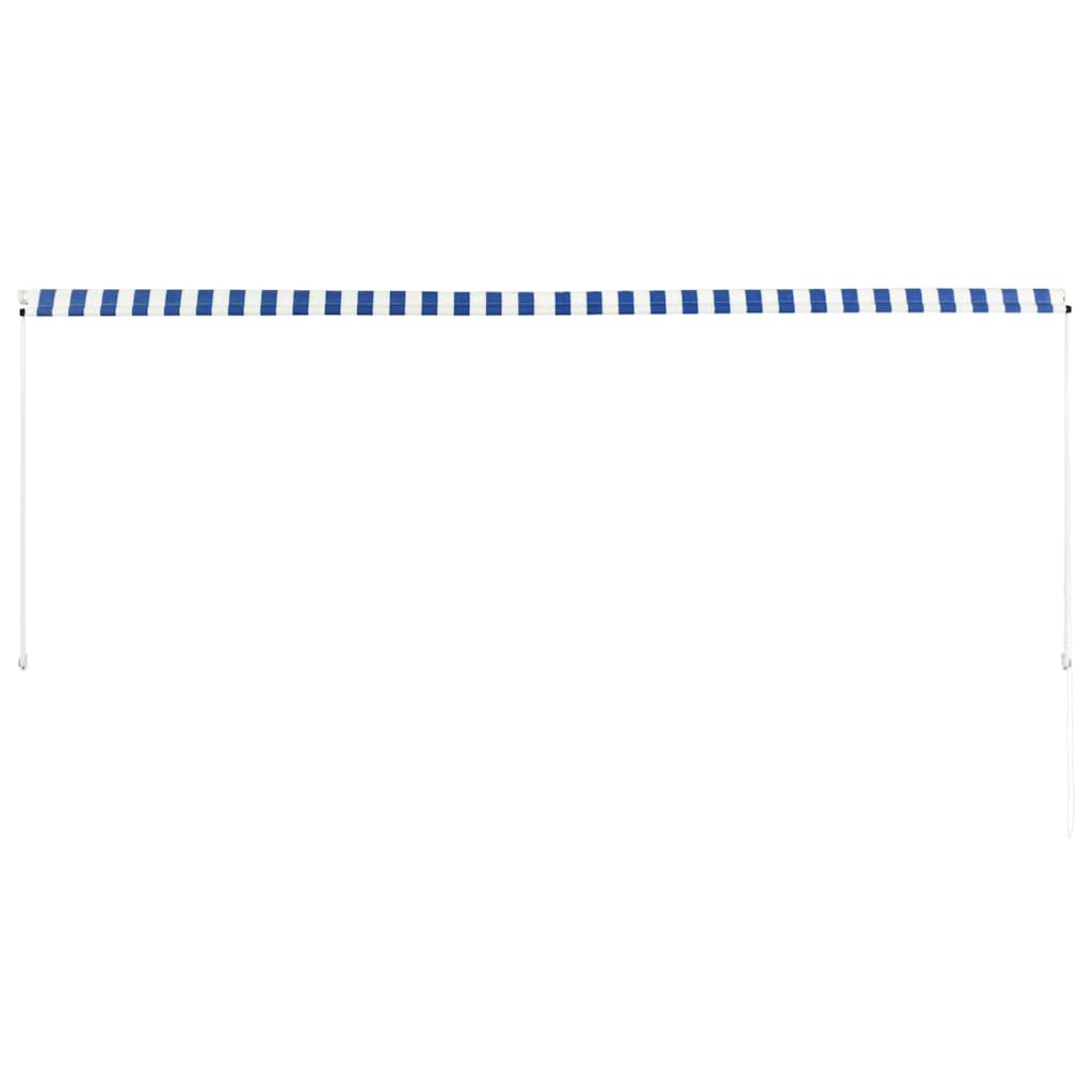 Toldo Retráctil 350x150 Cm Azul Y Blanco_3