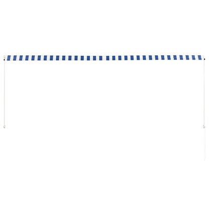 Toldo Retráctil 350x150 Cm Azul Y Blanco_3