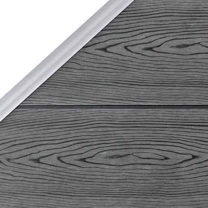 Set De Vallas 2 Cuadradas + 1 Oblicua Wpc Gris 446x186 Cm / Vetonek_5