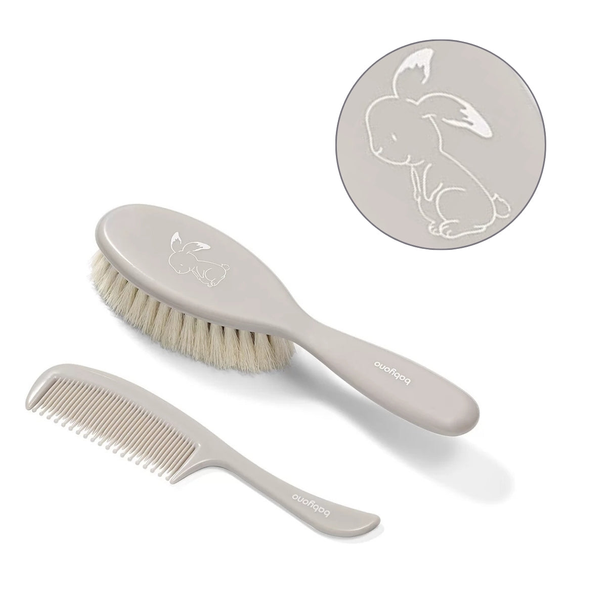 Babyono Set Cepillo Y Peine Con Cerdas Naturales Extra Suaves_3