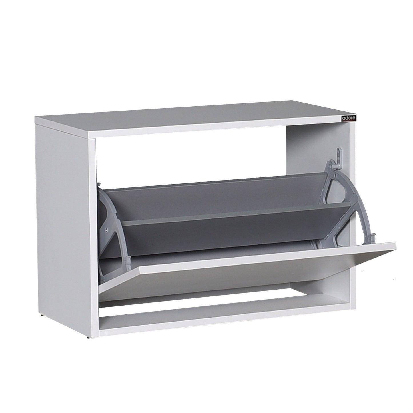 Zapatero,100% Tablero De Aglomerado Rechapado En Melamina, Color Blanco_4