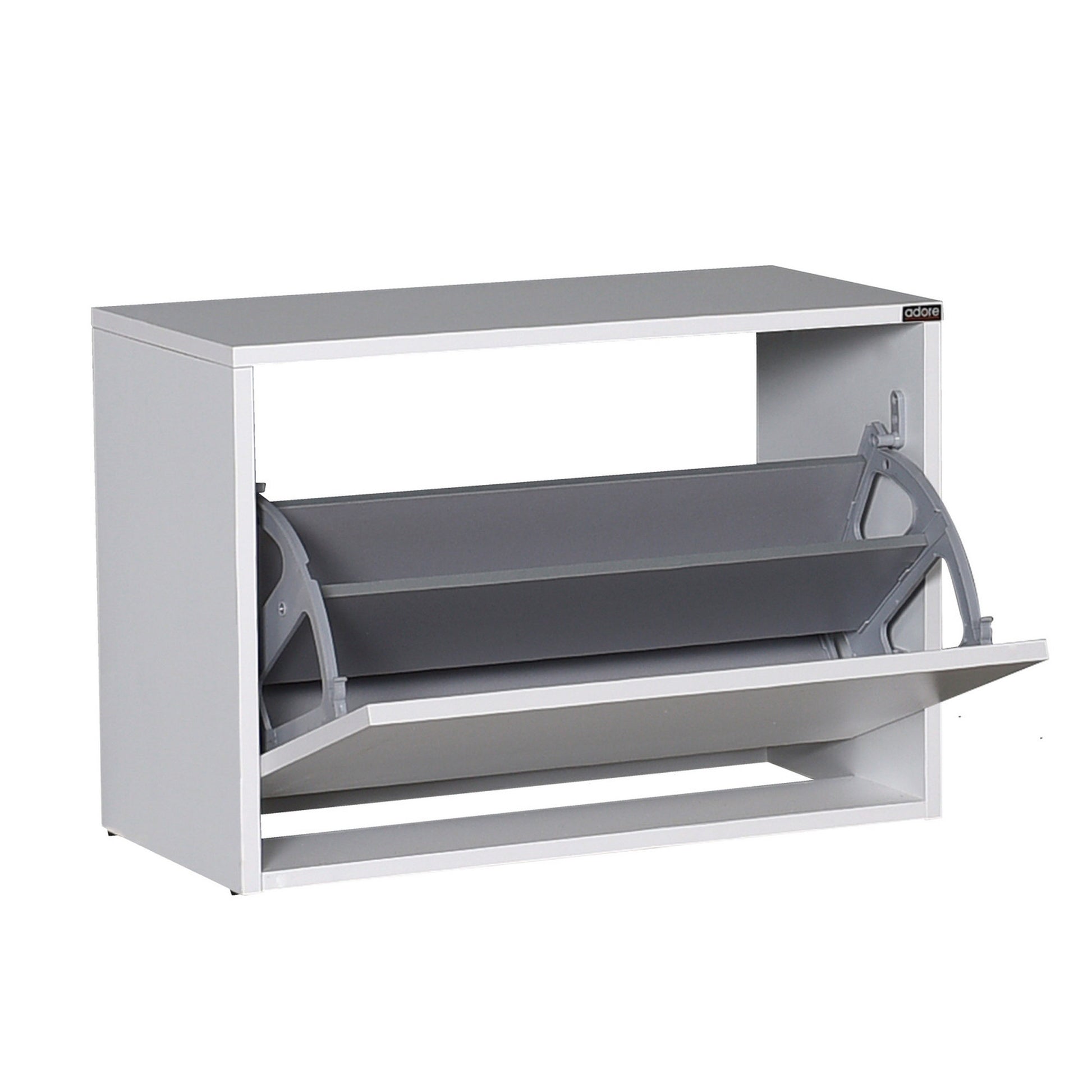 Zapatero,100% Tablero De Aglomerado Rechapado En Melamina, Color Blanco_4