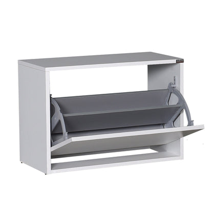 Zapatero,100% Tablero De Aglomerado Rechapado En Melamina, Color Blanco_4