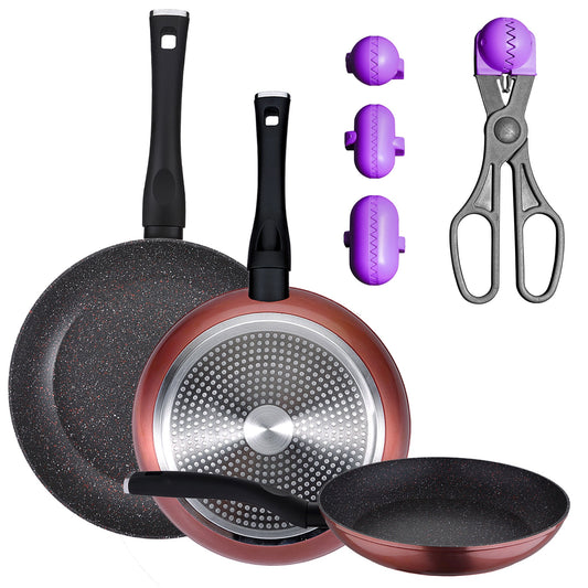Pack De 3 Sartenes Ø20/24 Y 28 Cms + Utensilio Multiusos La Croquetera Con 4 Moldes_0