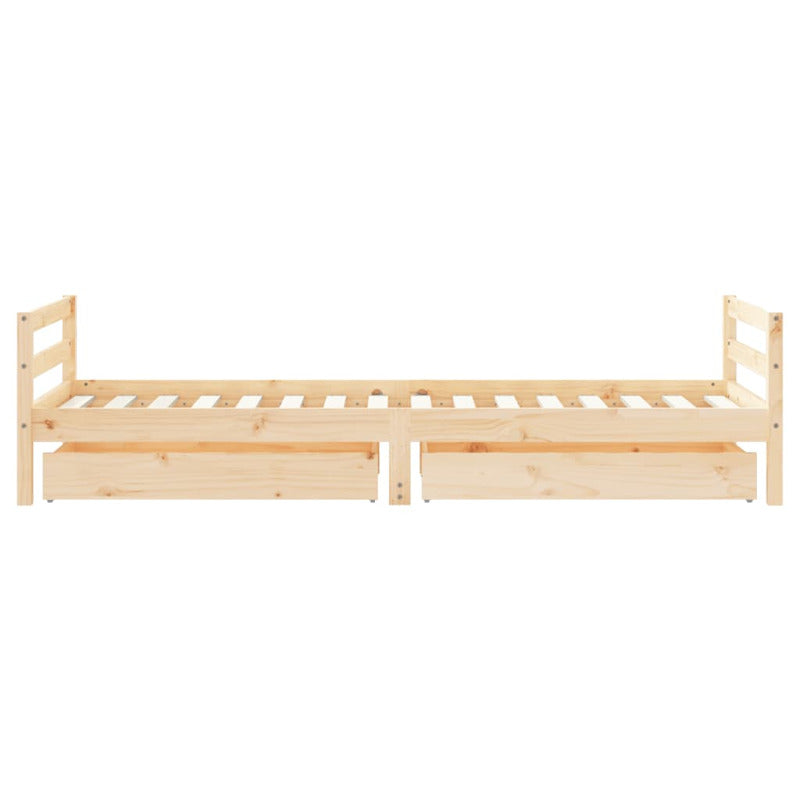 Vidaxl Estructura De Cama Para Niños Con Cajones Madera Pino 90x200 Cm_5