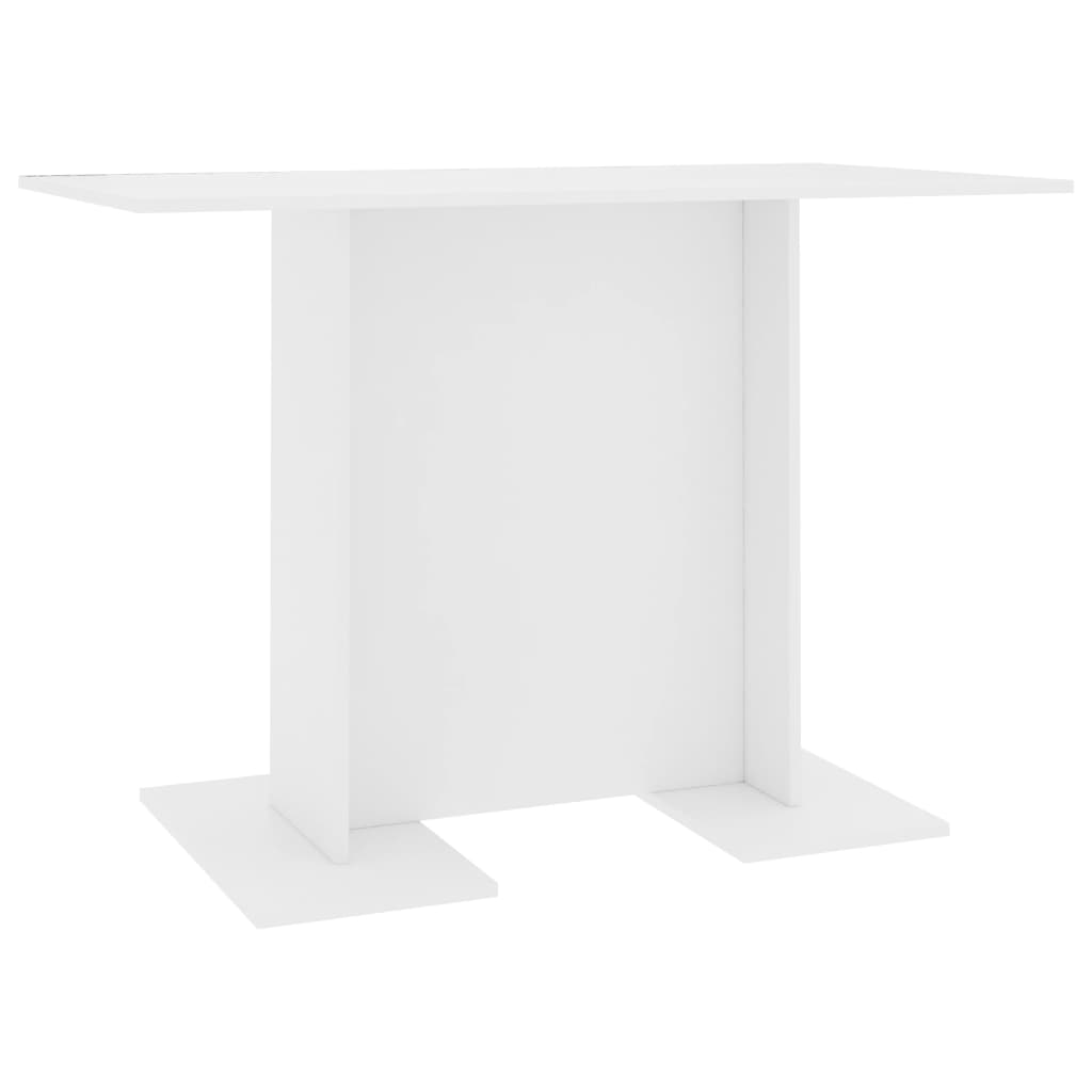 Mesa De Comedor De Madera Contrachapada Blanco 110x60x75 Cm_0