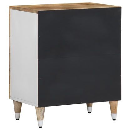 Mesita De Noche Madera Maciza De Mango 50x33x60 Cm_3