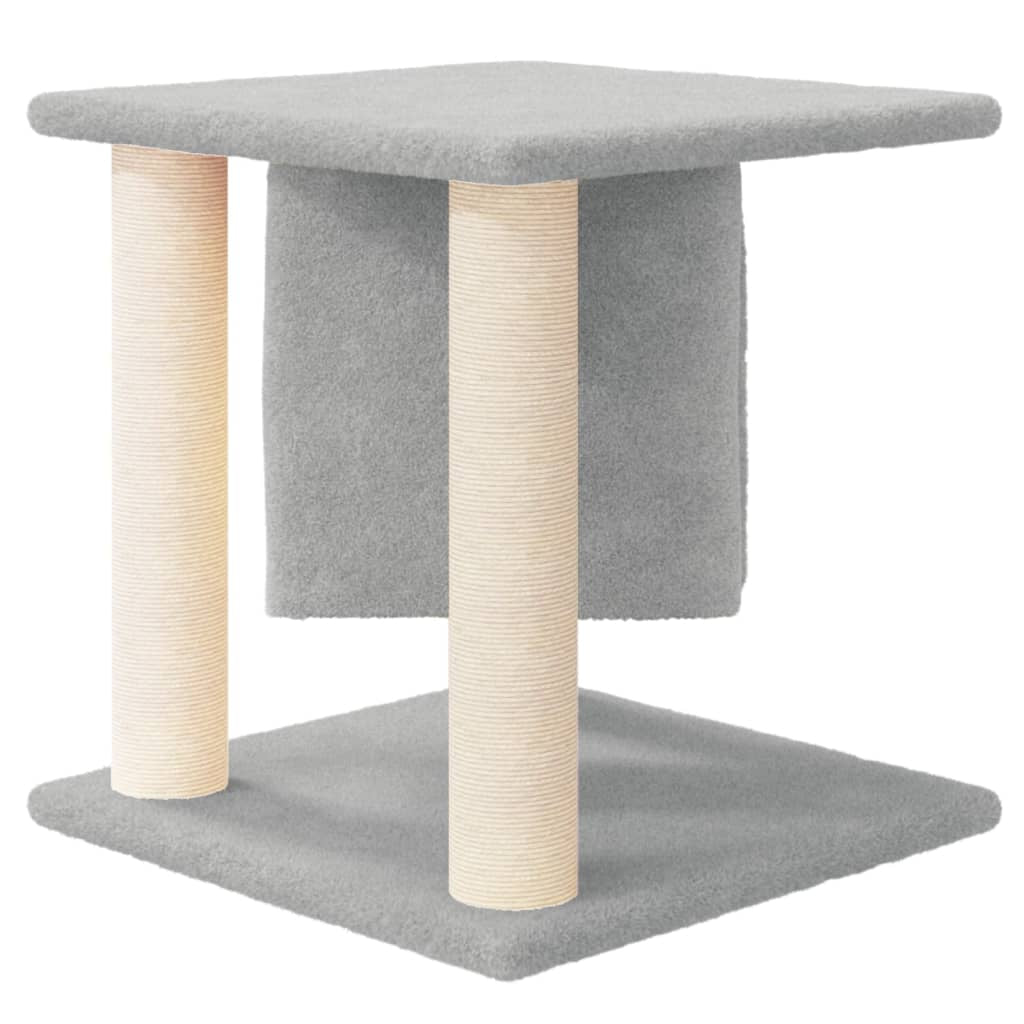 Vidaxl Rascador Para Gatos Con Postes De Sisal Gris Claro 37 Cm_3