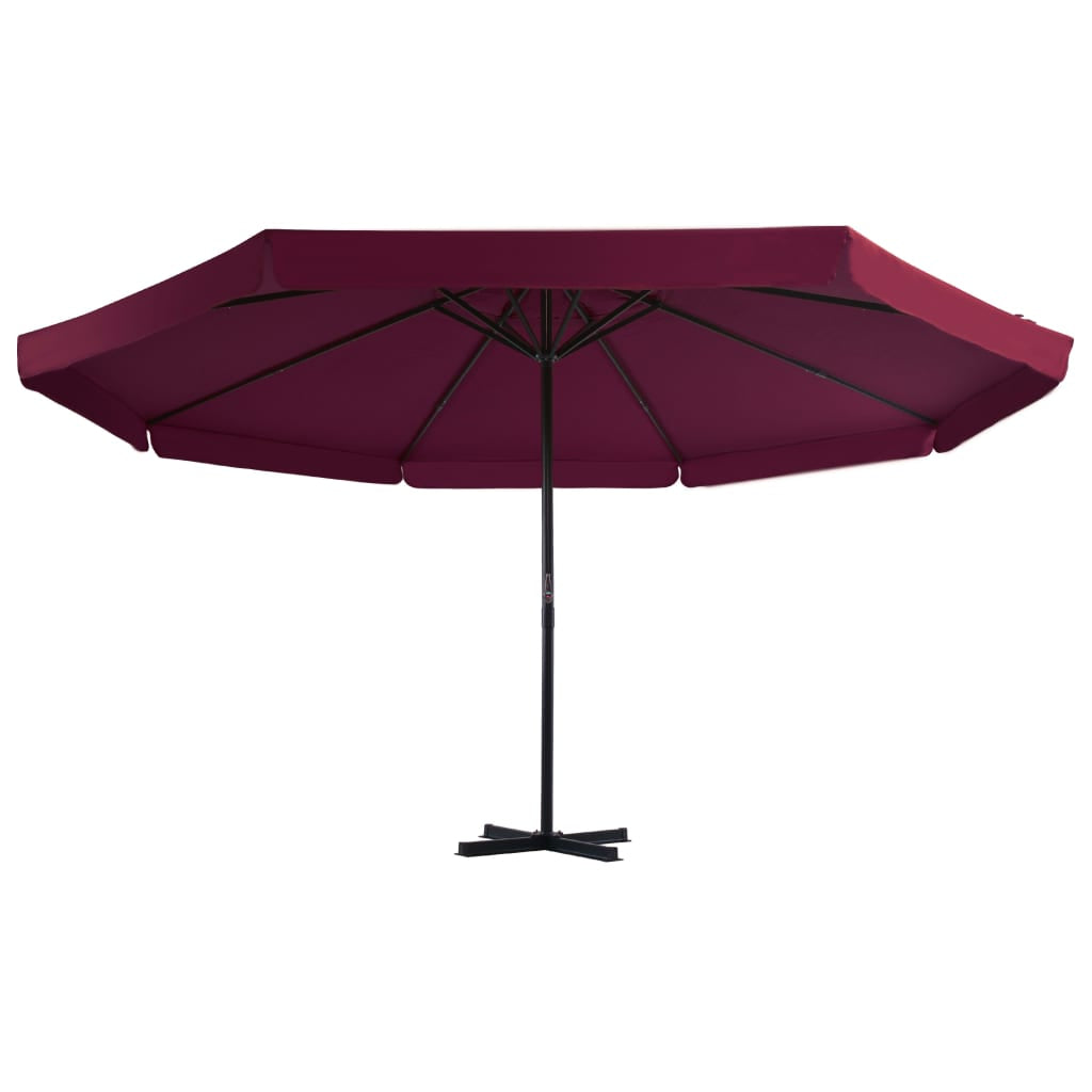 Vidaxl Sombrilla De Jardín Con Palo De Aluminio 500 Cm Rojo Burdeos_1