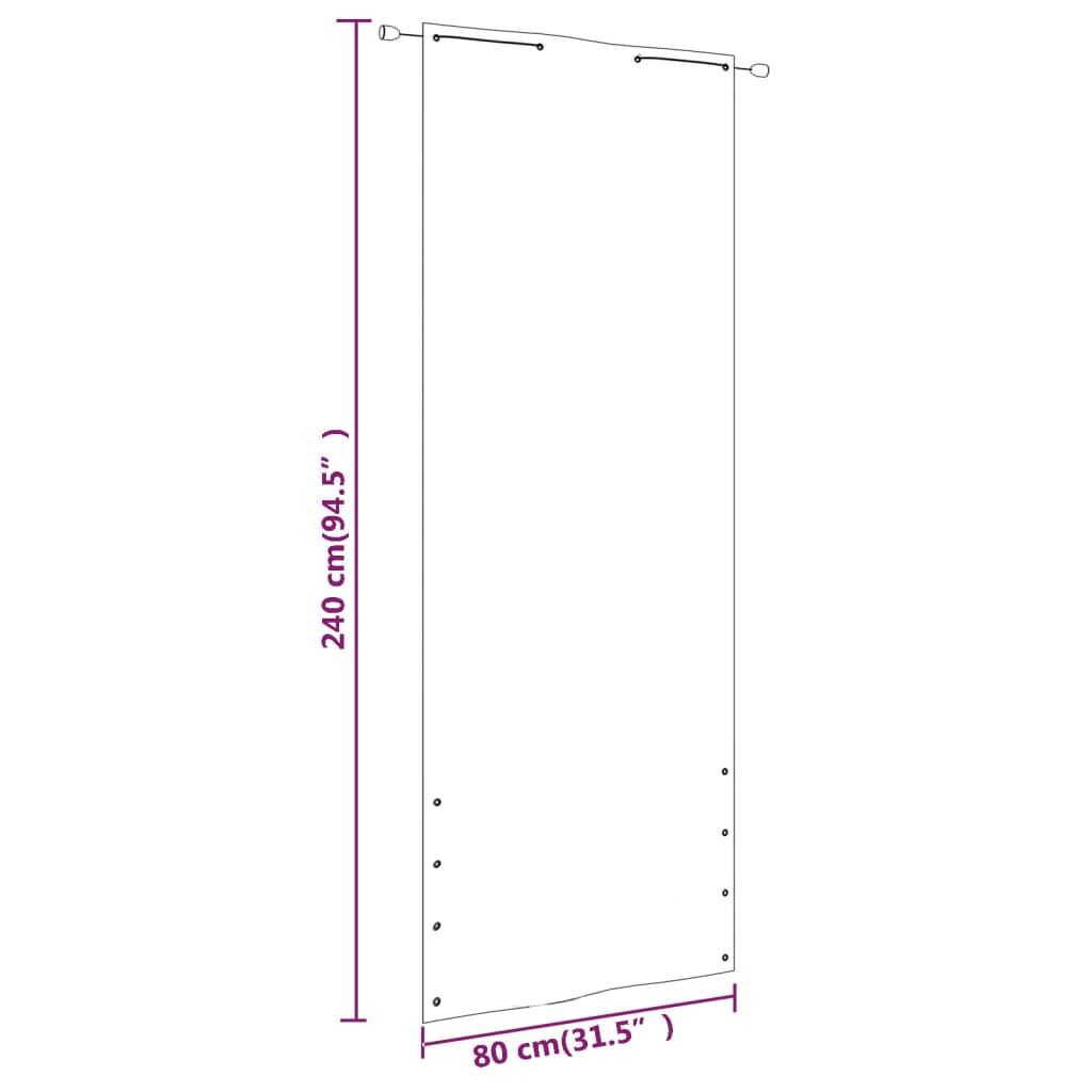 Vidaxl Toldo Para Balcón De Tela Oxford Azul 80x240 Cm_4
