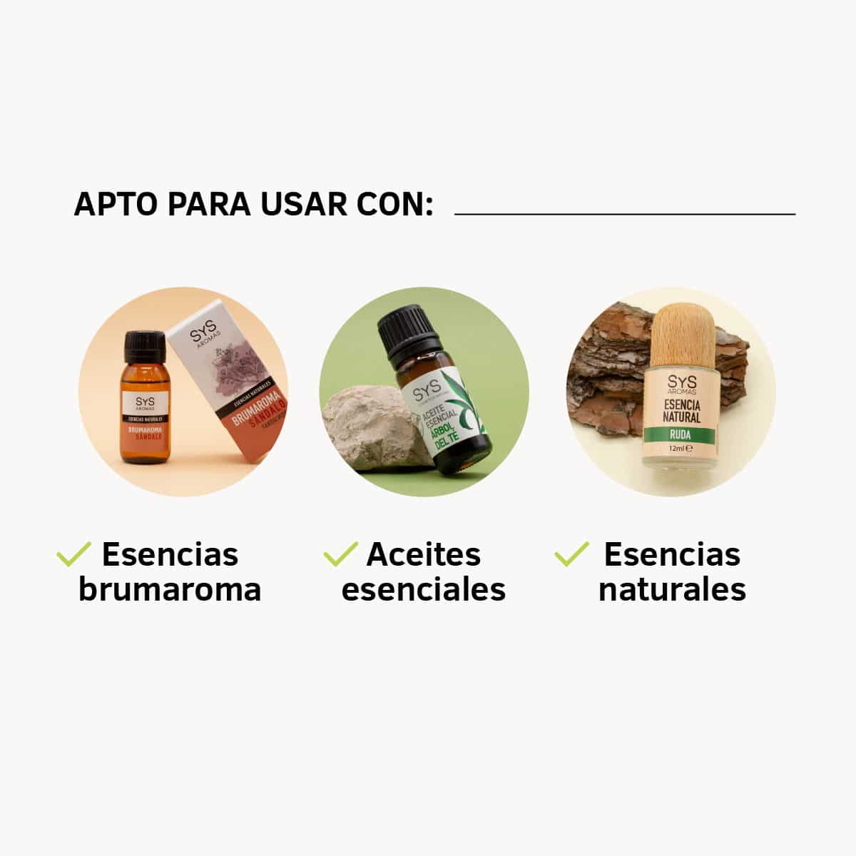 Humidificador Ultrasónico Cosmos SYS Aromas 100 ml | Brumizador Compacto con Luz LED | Esencias y Aceites Esenciales_3