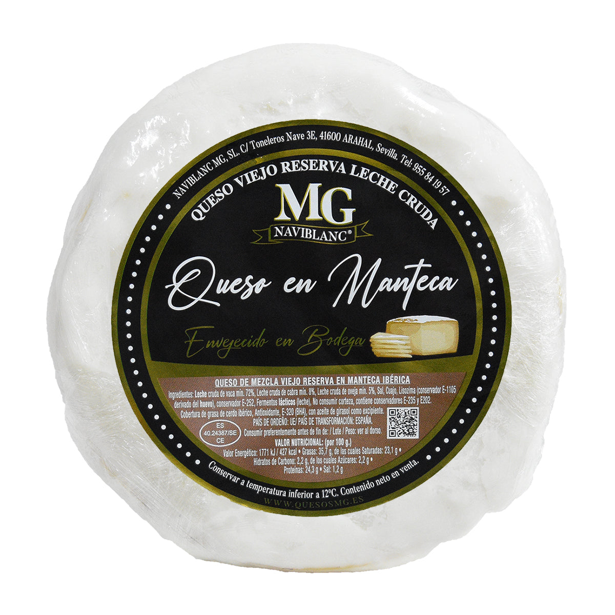 Queso Curado En Manteca Envejecido En Bodega Mg ( 3,2 / 3,3kg )_0