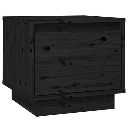 Mesitas De Noche 2 Uds Madera Maciza De Pino Negro 35x34x32 Cm_4