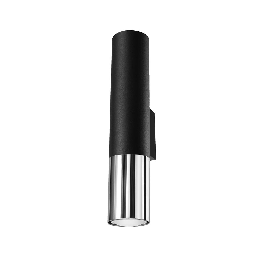 Aplique De Pared Loopez Negro, Gu10/cromo_0