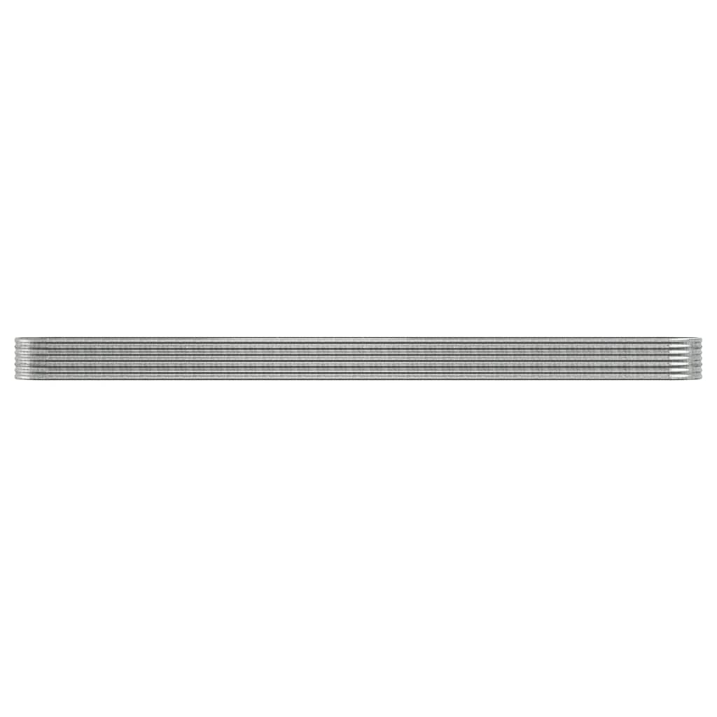 Jardinera Arriate Acero Galvanizado Plata 440x80x36 Cm_2