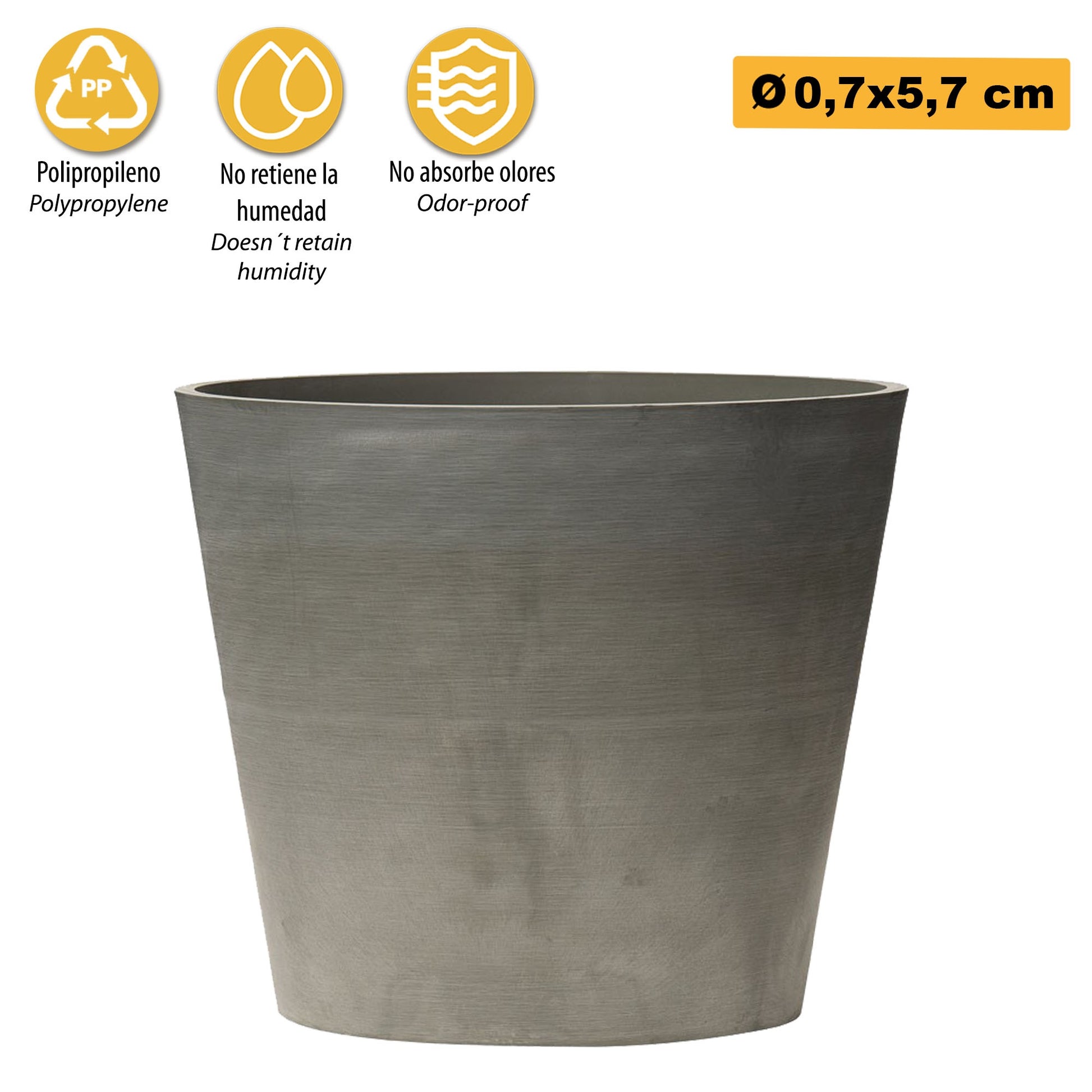 Maceta Tipo Cono Truncado Ø 07 Cm