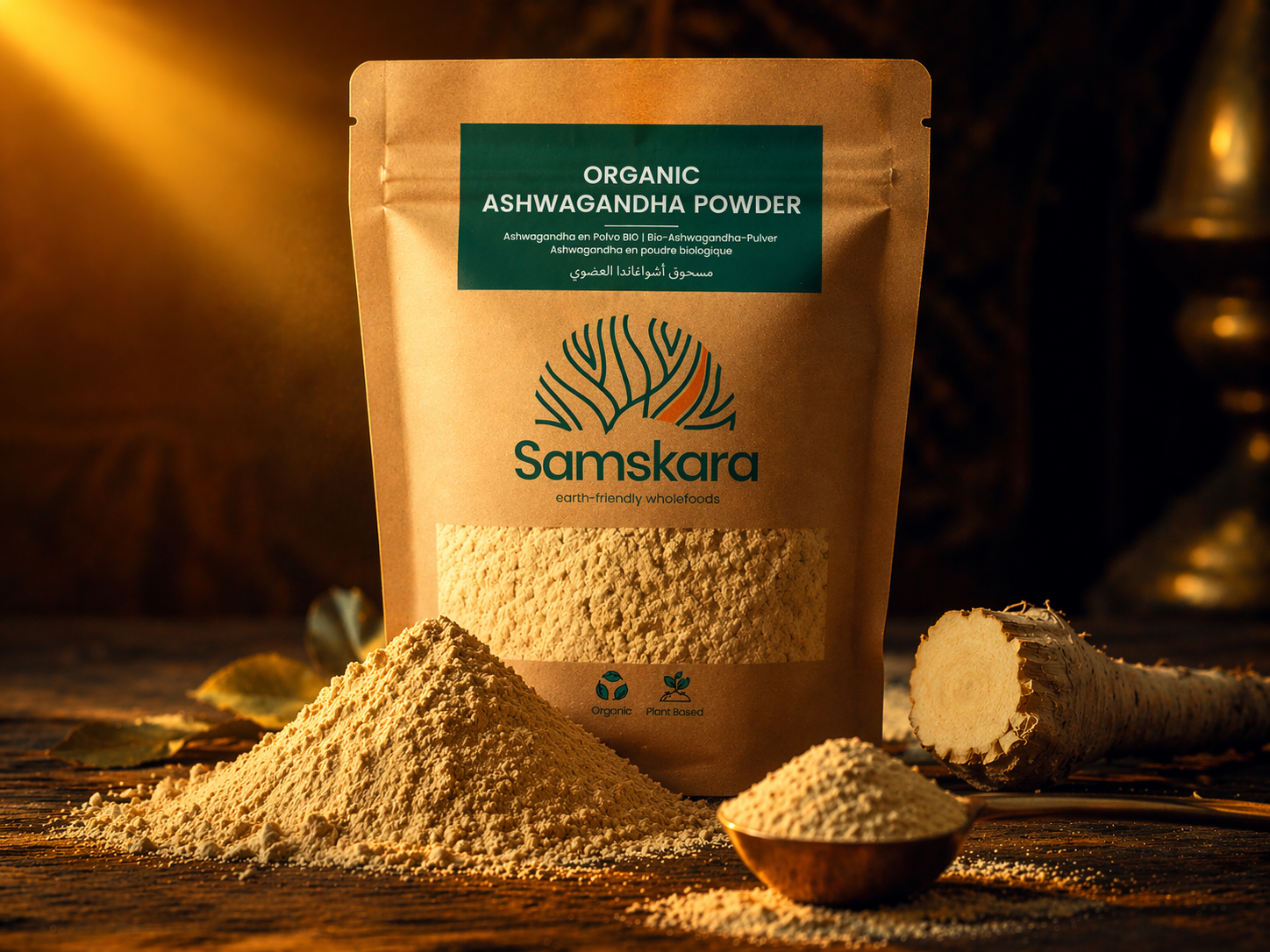 Ashwagandha En Polvo Bio - 250g | Superalimento Ecológico Vegano Para Batidos, Smoothies Y Zumos, Sin Azúcares Añadidos_2