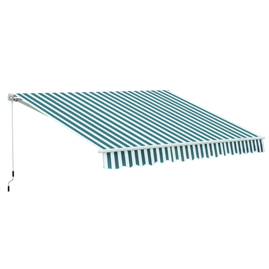 Outsunny Toldo Manual Plegable De Aluminio 295x250 Cm Manivela Ángulo Ajustable_0