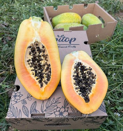 Caja De Papayas De Temporada Tropitop 4kg