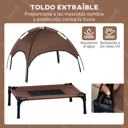Pawhut Cama Para Mascotas Con Carpa Impermeable Para Perro Gato Exterior_5