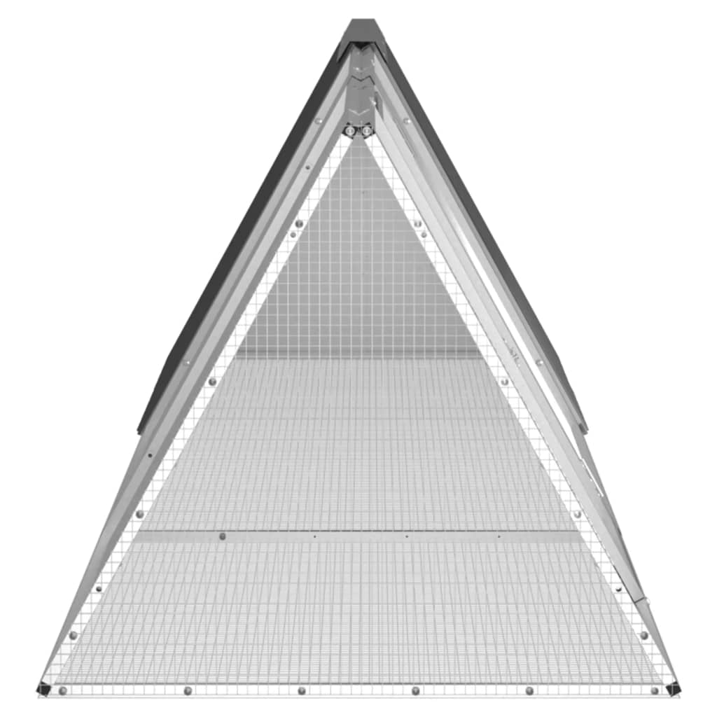 Vidaxl Jaula Para Conejos Antracita 302,5x80,5x71 Cm Acero Galvanizado_3