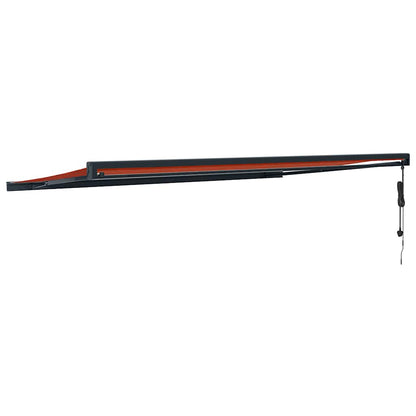 Vidaxl Toldo Retráctil Aluminio Y Tela Naranja Y Marrón 5x3 M_4