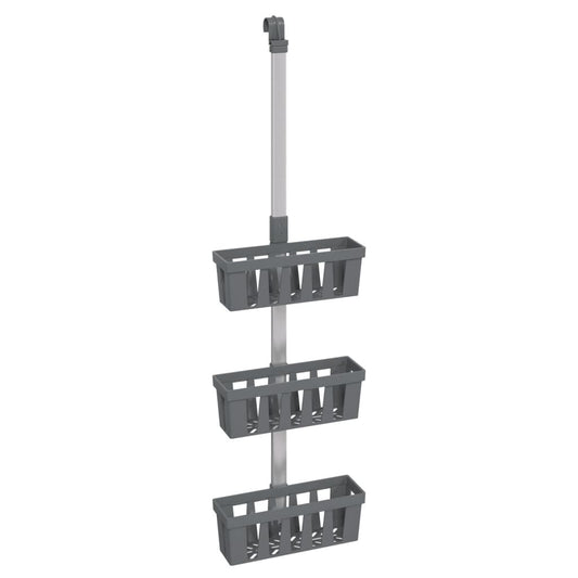 Vidaxl Estante Colgante De Ducha Aluminio 30x15x(67-105) Cm_0