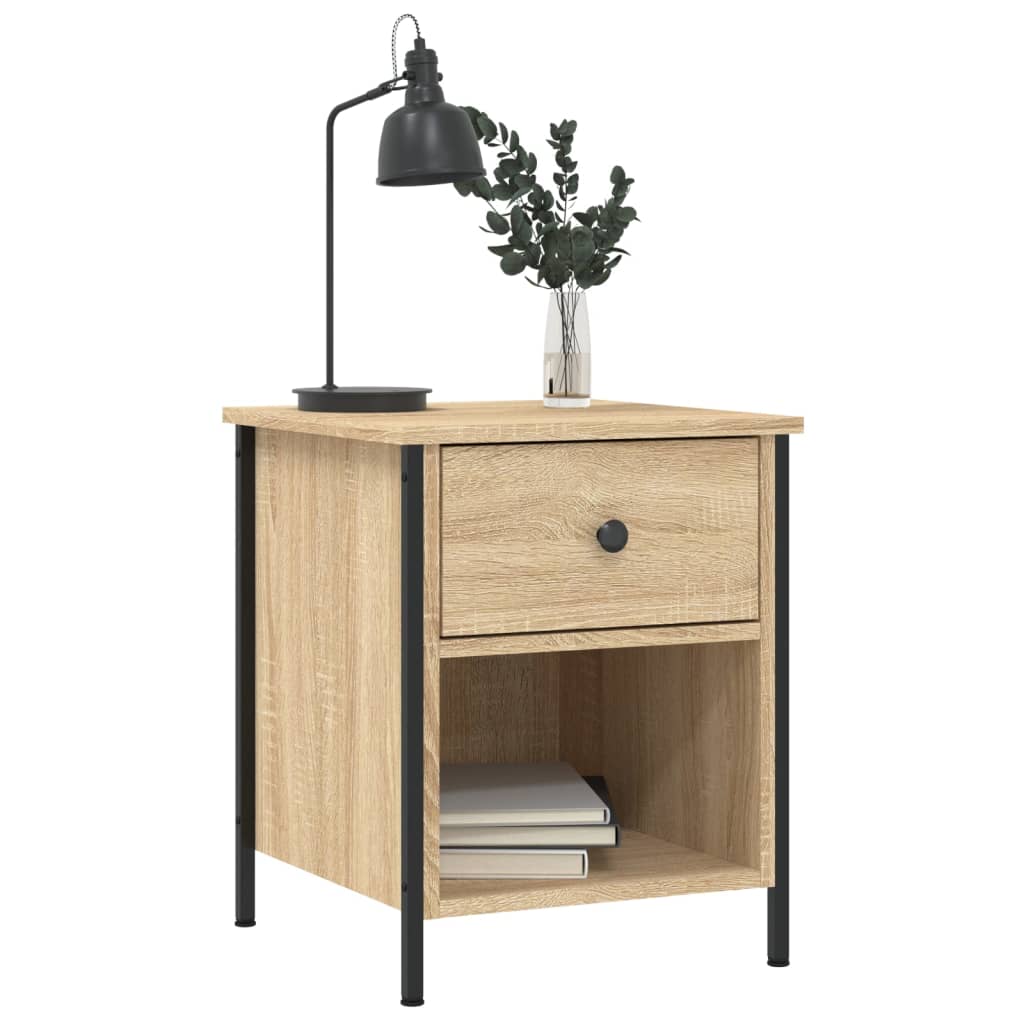 Mesita De Noche Madera De Ingeniería Roble Sonoma 40x42x50 Cm_1